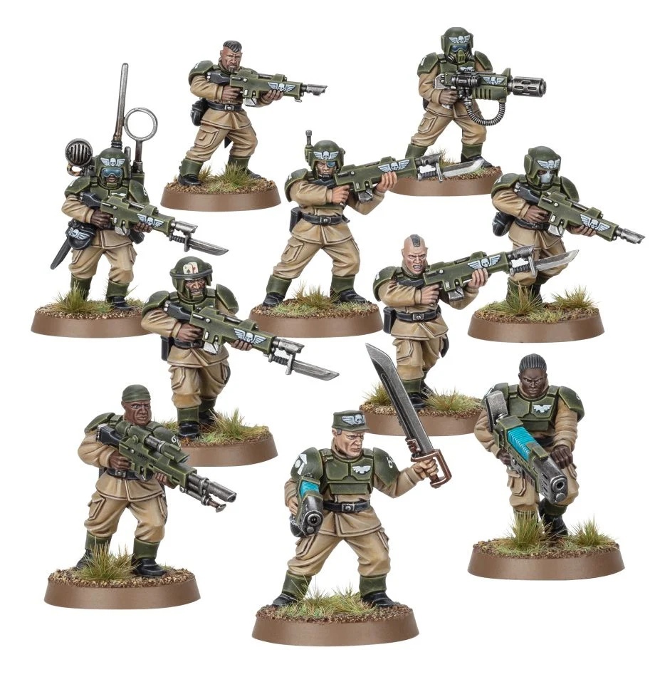 Купить Cadian Shock Troops (old) (с апгрейдом) в литейной мастерской Webway